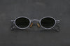 Rigards β titanium + magnesium aluminum alloy detachable handmade glasses RG1010ZC series collection RG-RG1010ZC-GTYTML retro titanium silver frame transparent green lens